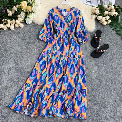 Női színes ruha hosszú modell több színben