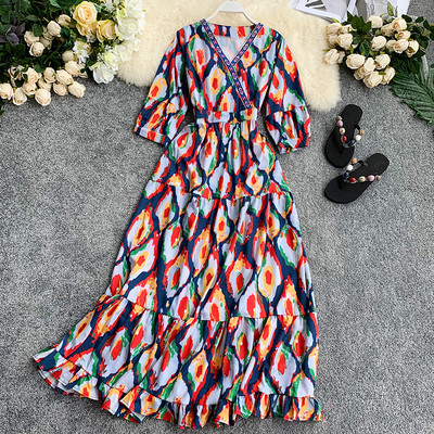 Női színes ruha hosszú modell több színben