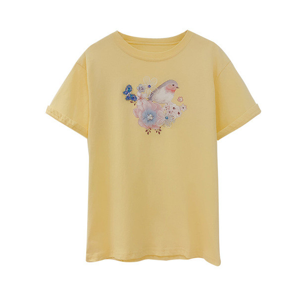 Stílusos női póló 3D elemmel több színben