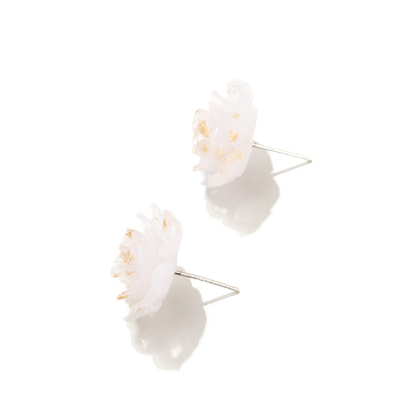 Női fülbevaló két színben virág alakú