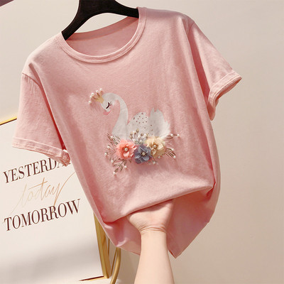 Alkalmi női póló 3D elemmel több színben