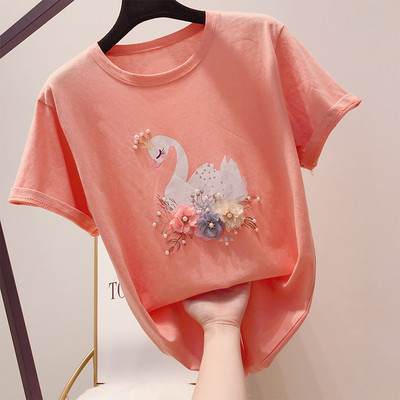 Alkalmi női póló 3D elemmel több színben