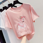 Stílusos női póló 3D elemmel, négy színben