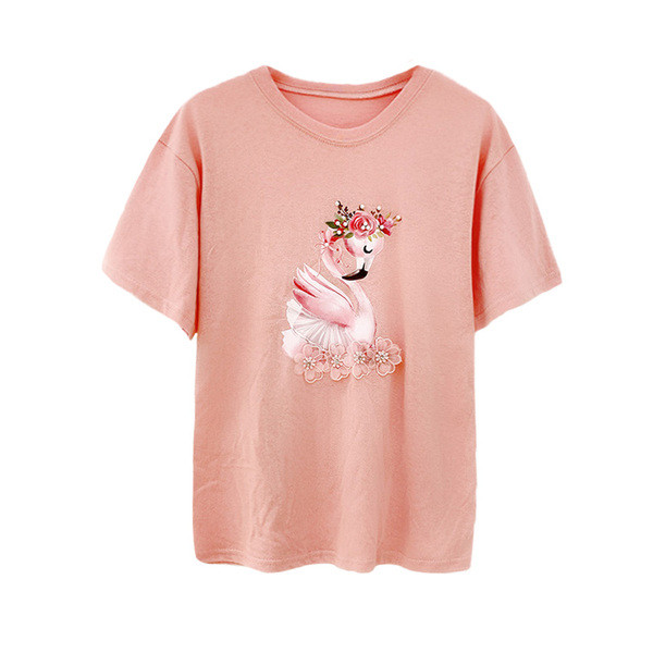 Stílusos női póló 3D elemmel, négy színben