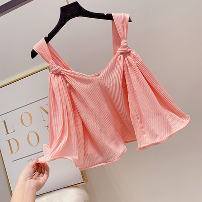 Stílusos női felső, vastag pántokkal és V-nyakú, többféle színben