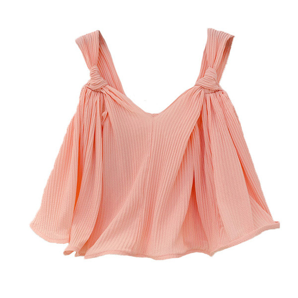 Stílusos női felső, vastag pántokkal és V-nyakú, többféle színben