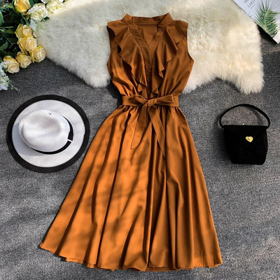 Rochie de dama eleganta cu nasturi model lung in mai multe culori