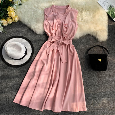 Rochie de dama eleganta cu nasturi model lung in mai multe culori