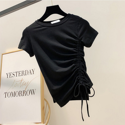 Alkalmi női póló megkötős fehér és fekete színben