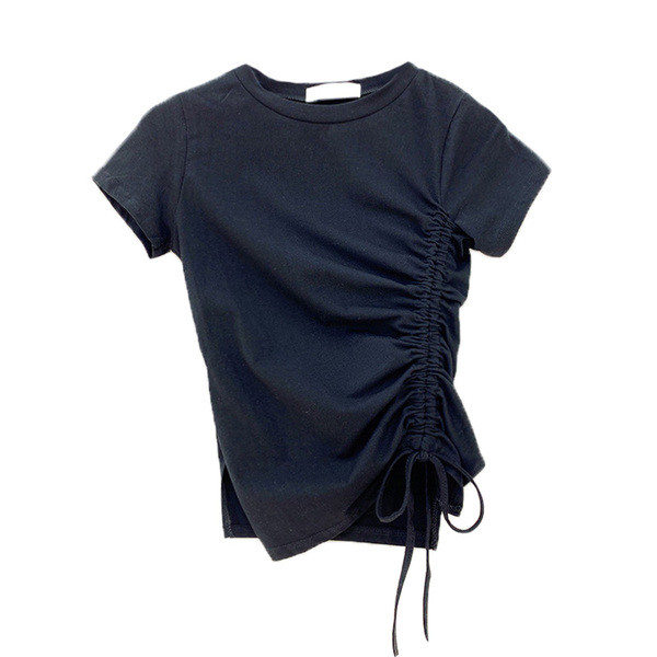 Alkalmi női póló megkötős fehér és fekete színben