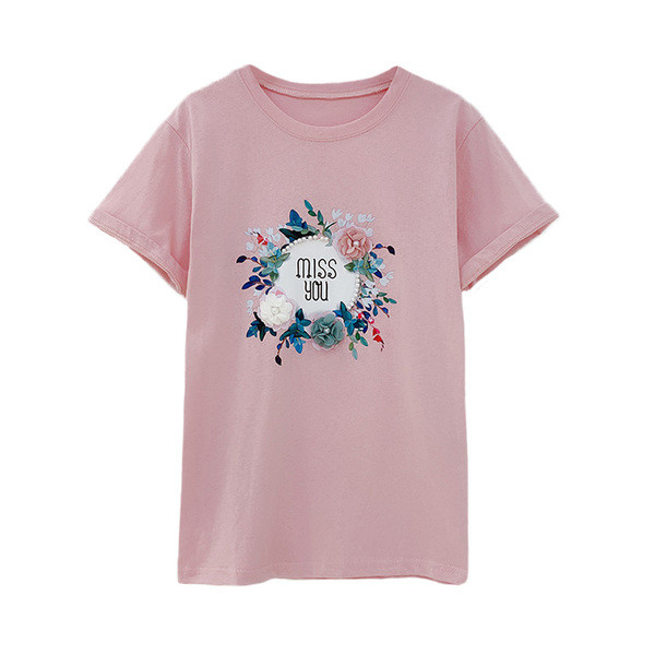 Stílusos női póló rátéttel több színben