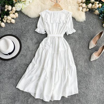 Rochie de dama model lung cu maneca scurta in mai multe culori