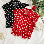 Stílusos női pöttyös ing több színben