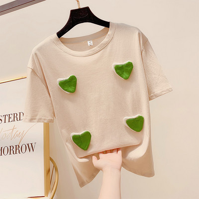 Alkalmi női póló 3D elemmel, két színben