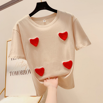 Alkalmi női póló 3D elemmel, két színben