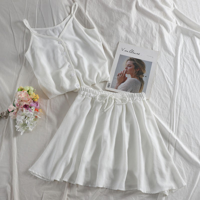 Stílusos női szett két részből - felső és szoknya több színben