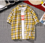 Férfi kockás ing három színben rátéttel