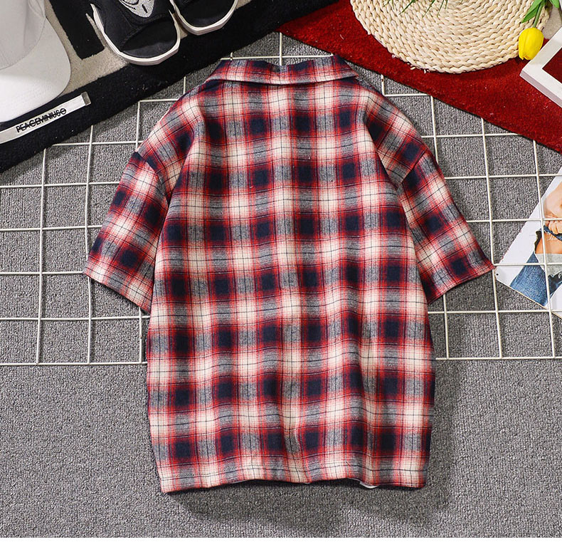 Férfi kockás ing három színben rátéttel