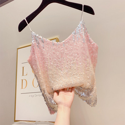 Flitterekkel díszített női felső, két színben