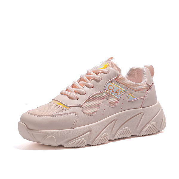 Alkalmi női tornacipő vastag talppal, három színben