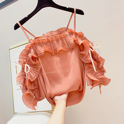 Stílusos női blúz több színben, vékony pántokkal