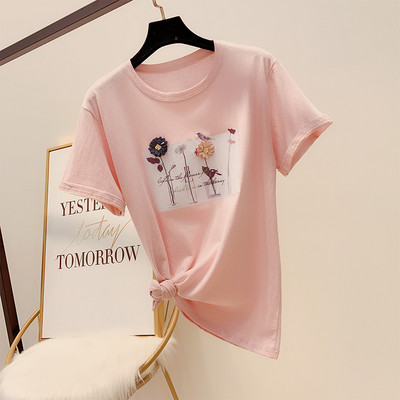 Női póló négy színben, 3D elemmel