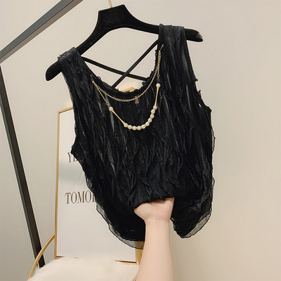 Stílusos női felső, fém díszítéssel, három színben