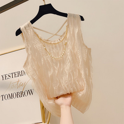 Stílusos női felső, fém díszítéssel, három színben