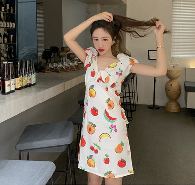 Rochie de vara dama cu aplicatie colorata