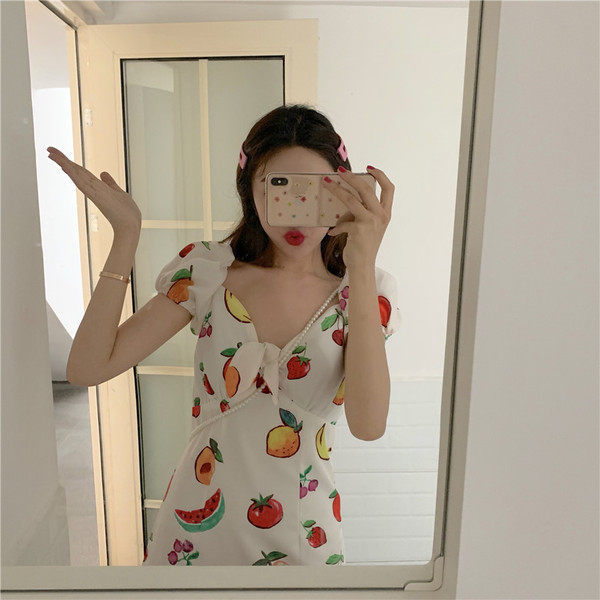 Rochie de vara dama cu aplicatie colorata