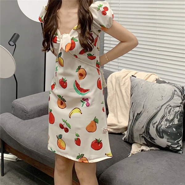 Rochie de vara dama cu aplicatie colorata