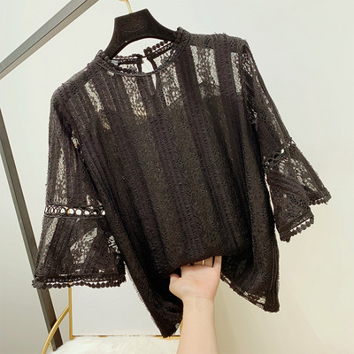 Női csipkeblúz lótusz ujjú több színben