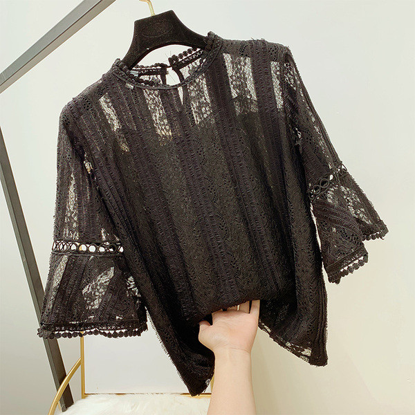 Női csipkeblúz lótusz ujjú több színben