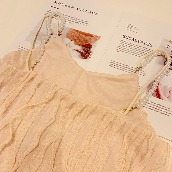 Maieu elegant de damă, cu decor de perle în trei culori