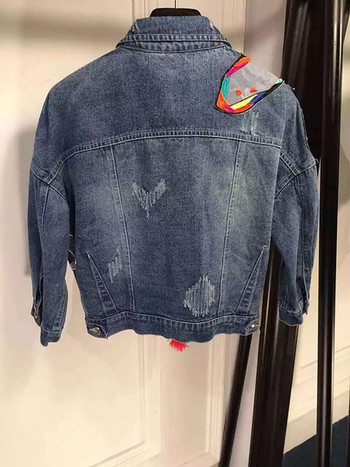 Ежедневно дамско дънково яде с апликация