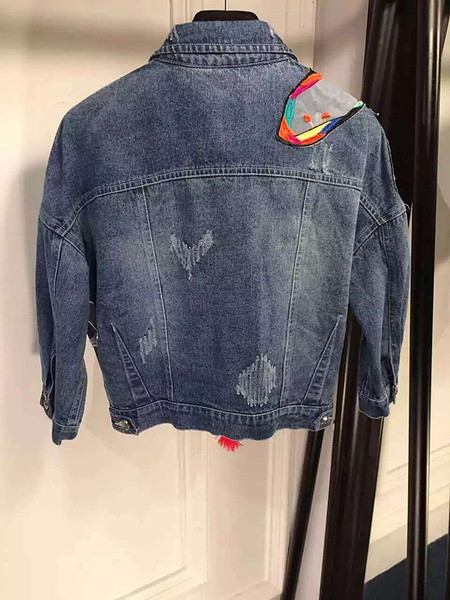 Ежедневно дамско дънково яде с апликация 