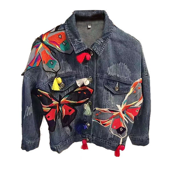 Ежедневно дамско дънково яде с апликация 