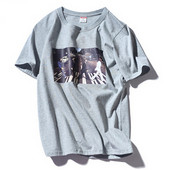 Tricou barbatesc actual in mai multe culori cu maneca scurta si aplicatie