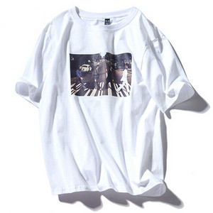 Tricou barbatesc actual in mai multe culori cu maneca scurta si aplicatie