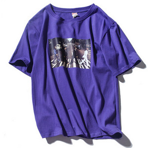 Tricou barbatesc actual in mai multe culori cu maneca scurta si aplicatie