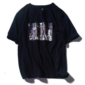 Tricou barbatesc actual in mai multe culori cu maneca scurta si aplicatie