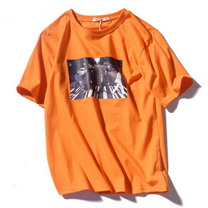 Tricou barbatesc actual in mai multe culori cu maneca scurta si aplicatie