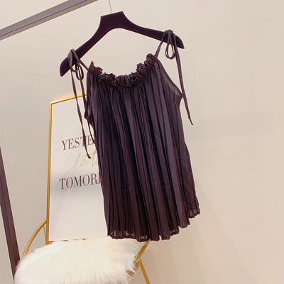 Új modell női rakott akasztófelső több színben