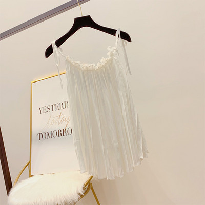 Új modell női rakott akasztófelső több színben