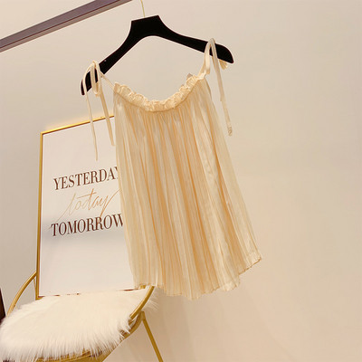 Új modell női rakott akasztófelső több színben