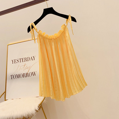 Új modell női rakott akasztófelső több színben