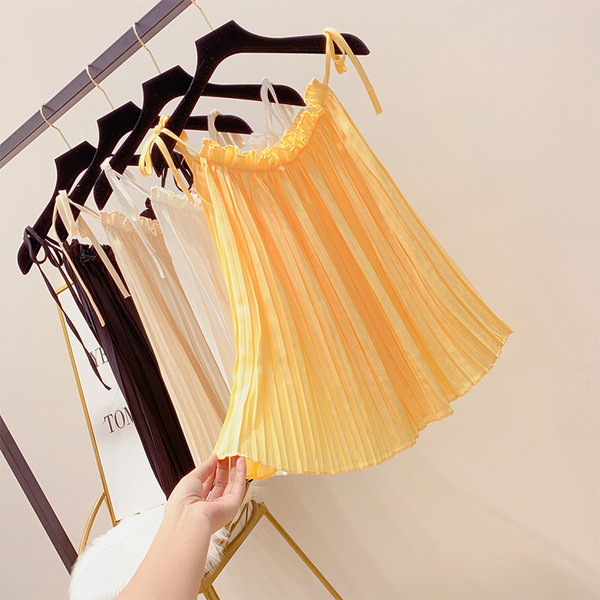 Új modell női rakott akasztófelső több színben