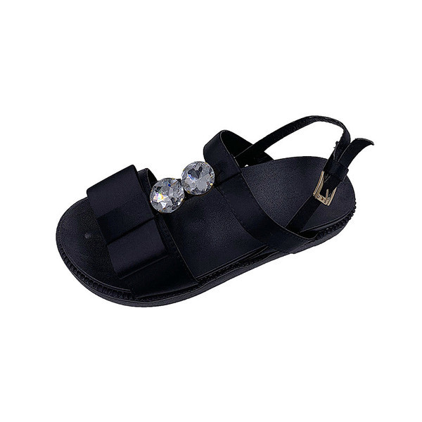 Modern női szandál fekete kövekkel
