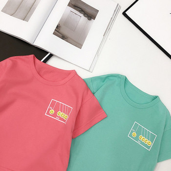 Детска ежедневна тениска за момчета в два цвята с апликация 
