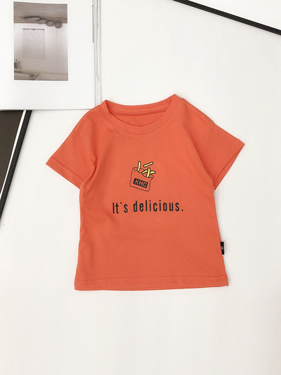 Gyerek modern póló fiúknak két színben O-nyakú